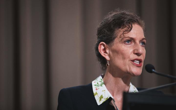 NZ Security Intelligence Service director Rebecca Kitteridge speaks after the release of the final report by the Royal Commission of Inquiry into the terrorist attack on Christchurch mosques on 15 March 2019. 