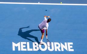 Roger Federer at the Australian Open 2020.