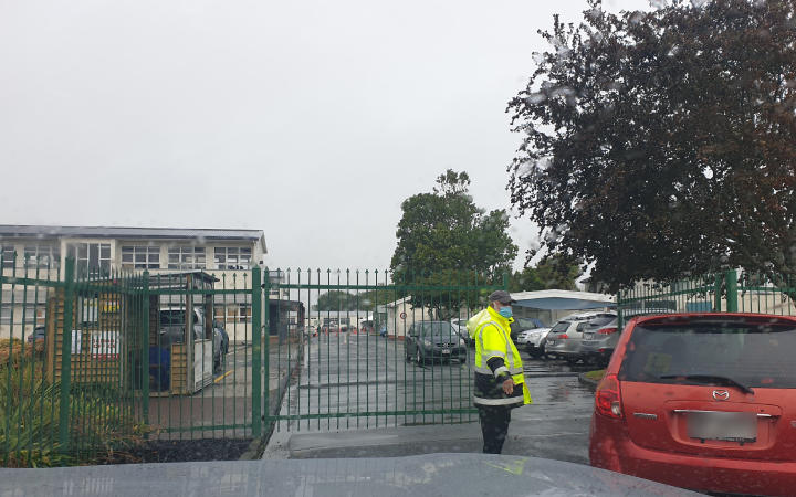 A pop-up testing centre at Papatoetoe High School.