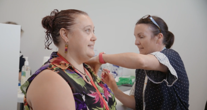 Health Protection Officer Debbie Smith was one of the first people in the South Island to receive a dose of the Covid-19 vaccine on 24 February, 2021.