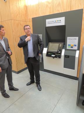File photo: Finance Minister Grant Robertson opens the trial bank hub in Martinborough