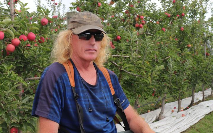 Hawke's Bay apple picker Gregor Booth.