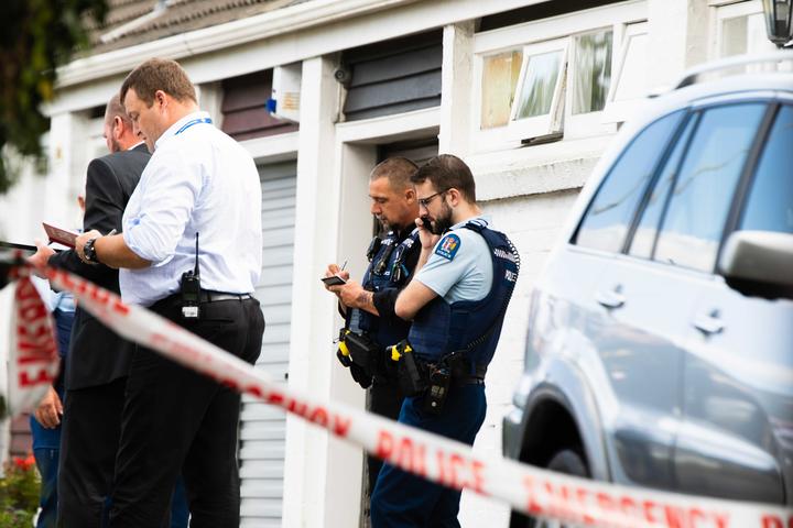 Police at the scene of a 'serious incident' in Epsom, Auckland.
