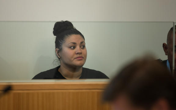 Mihi Bassett at the Manukau District Court for sentencing.
