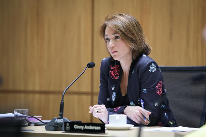Labour MP Ginny Andersen chairing the Justice Committee