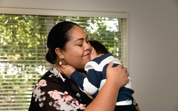 Sela Hopgood with her son