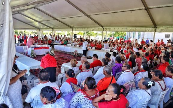 Ad-hoc Parliamentary Chamber outside the Maota Fono

