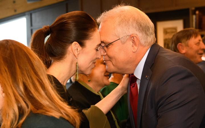 Jacinda Ardern and Scott Morrison