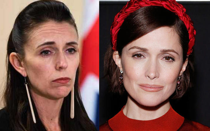 Jacinda Ardern and Rose Byrne