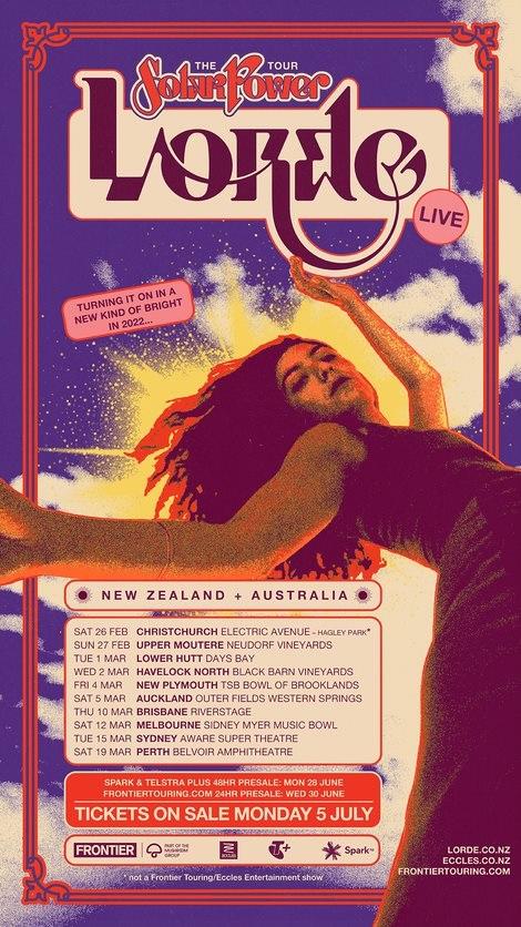 Lorde's Solar Power Tour poster 