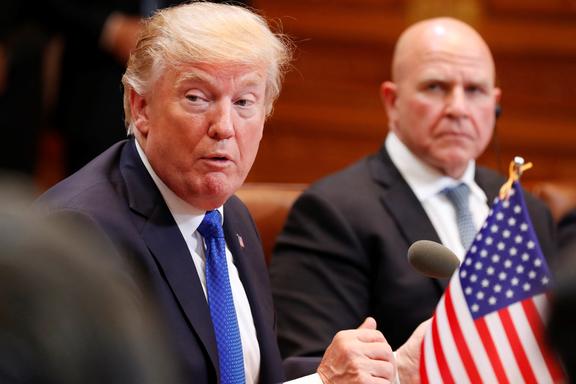 Donald Trump and US General H.R. McMaster