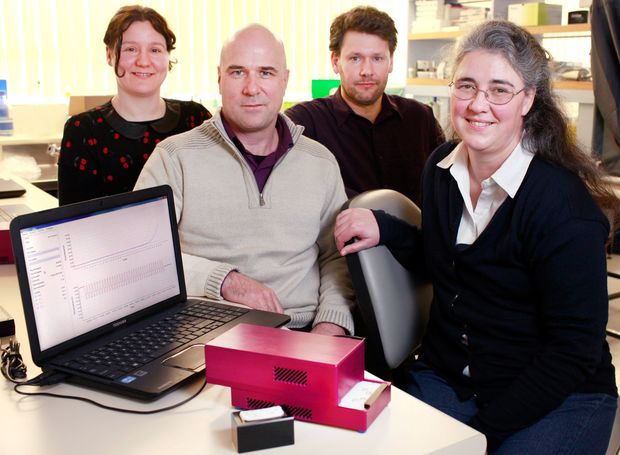 Dr Jo-Anne Stanton (right) with, from left, Christy Rand, Chris Mason and Dr Chris Rawle.
