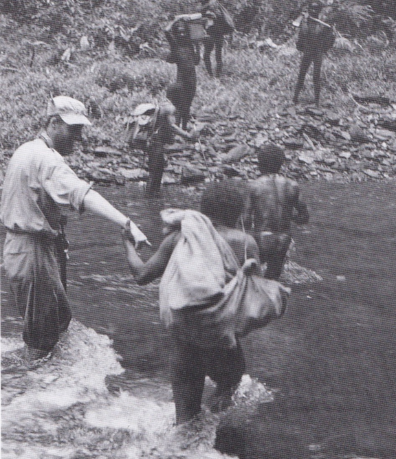 Dani tribesmen with Philip Temple 