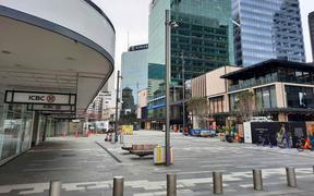A deserted central Auckland in the midst of the August 2021 lockdown.