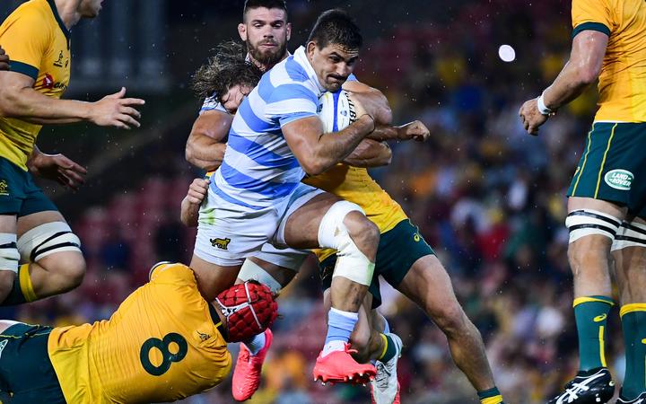 Pablo Matera is one of six Pumas players kicked out of the Rugby Championship for a border breach.