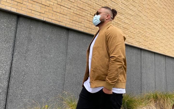 Manu Vatuvei arrives at Manukau District Court. 