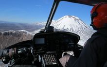 A rescue helicopter search team found the woman on Mt Ngauruhoe today.