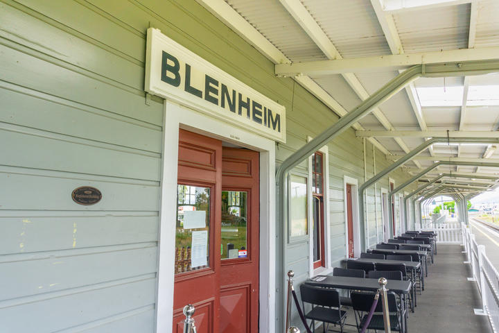 Blenheim's old railway station: the city is the first place in the South Island where a Covid-19 case has been found in the community in almost a year. 