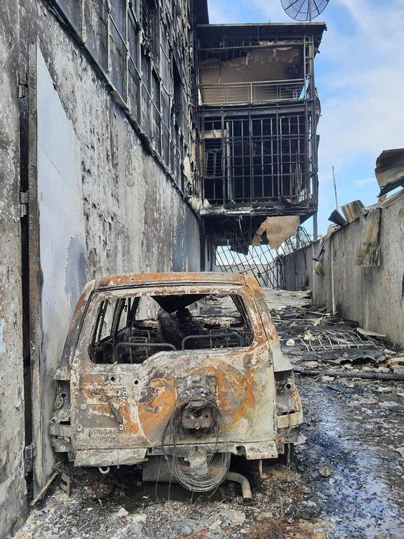 Devastation after the Honiara rioting in Chinatown