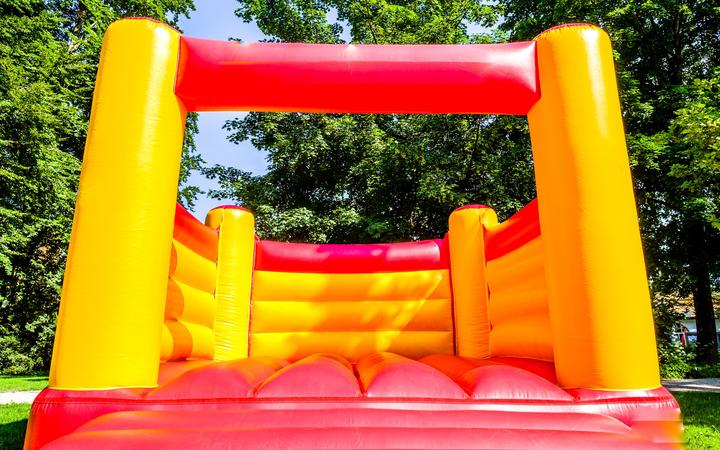 jumping castle with slide