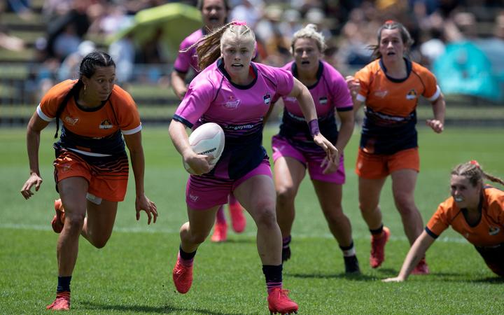 Jorja Miller pictured in action during the Red Bull Ignite 7's played today at Blake Park, Mt Maunganui, 2020.