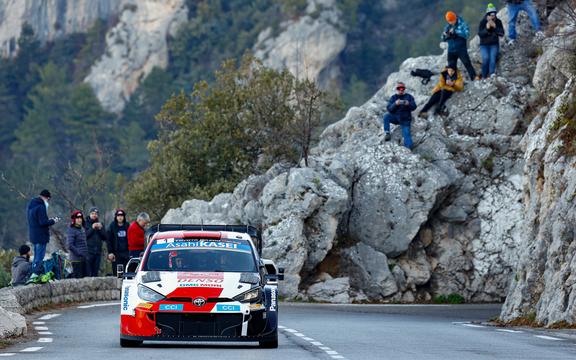 El piloto de Toyota, Sebastien Ogier, en el Rally de Montecarlo de 2022.