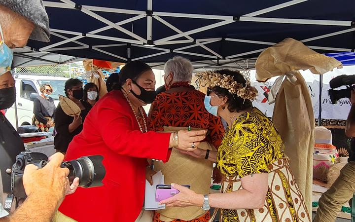 Members of Victoria University greeted by the Wellington Tongan Leaders Council