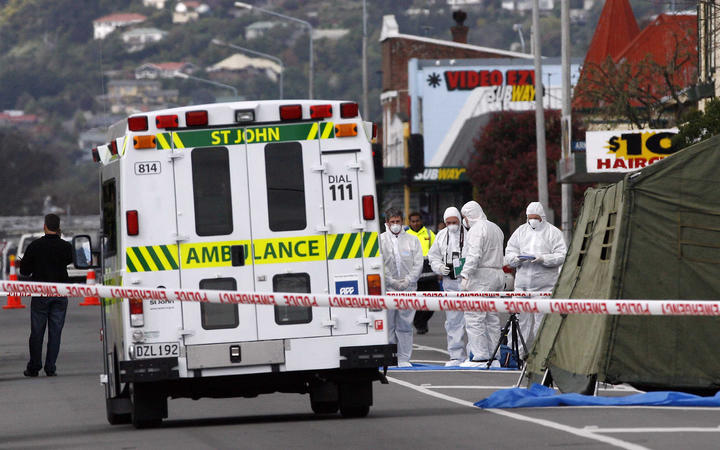 27/09/07 - The scene of a Police shooting in Stanmore Rd Christchurch.
Stephen Bellingham was shot by police.
Photographer David Hallett.