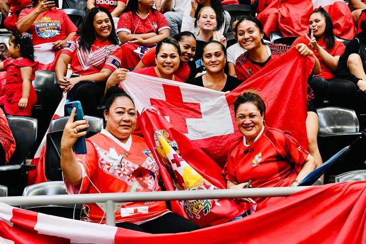 Tongan netball fans showed up to support their team in Sydney.