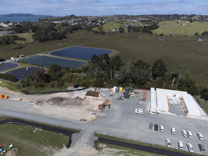 The new Snells Beach Wastewater plant is under construction, and due to be finished in 2024 to treated discharges into the Mahurangi River.
