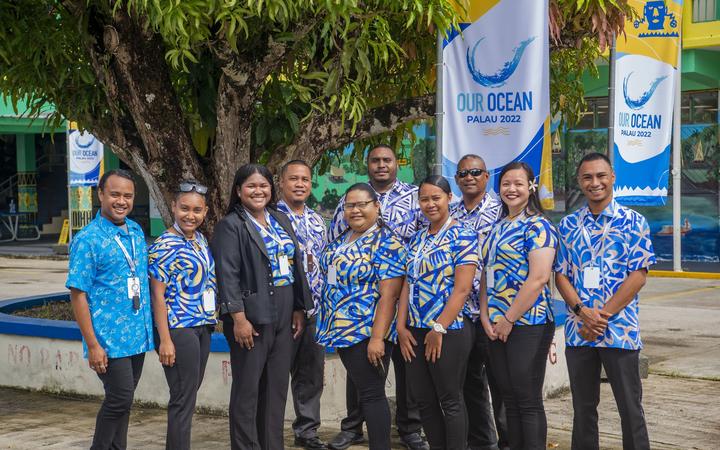 Participants at Our Ocean conference in Palau