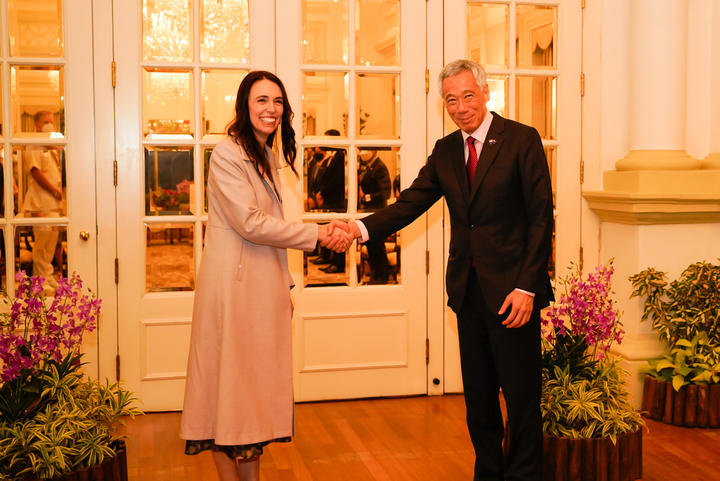 Prime Minister Jacinda Ardern meets with Singapore Prime Minister Lee Hsien Loong in Singapore. 19/04/22 