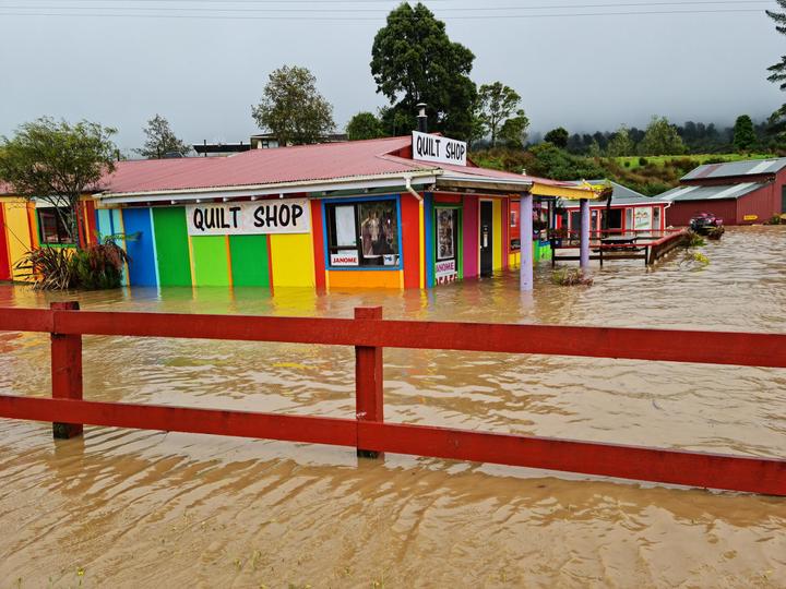 The shop flooded located near Greymouth in just half an hour.