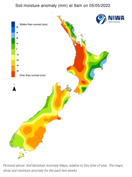 Soil Moisture Anomaly Maps, relative to this time of the year. The maps show soil moisture anomaly for the past two weeks.