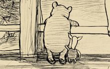 Winnie the Pooh in an EH Shepard sketch.