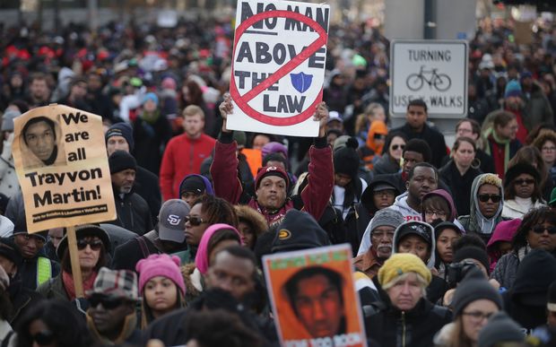 Thousands of people gather in Washington DC to march against police brutality and the killing of unarmed black men.