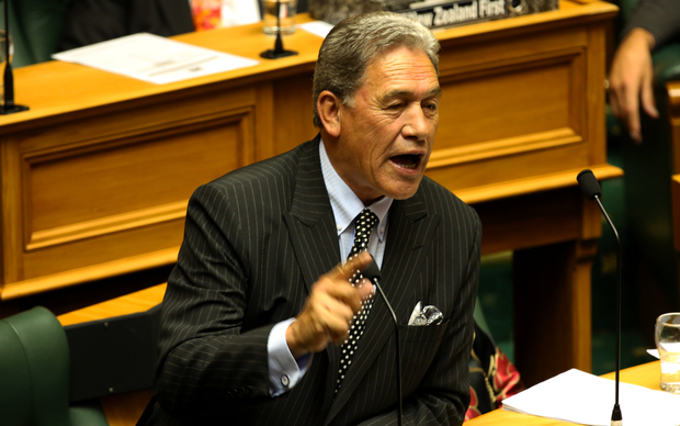 New Zealand First leader Winston Peters giving his opening speech for 2015.