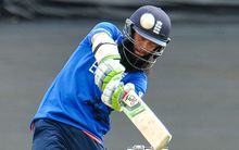 Moeen Ali of England during the ICC Cricket World Cup match batting against Scotland.