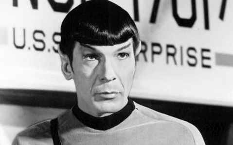 Leonard Nimoy as Mr Spock in a 1967 episode of Star Trek.