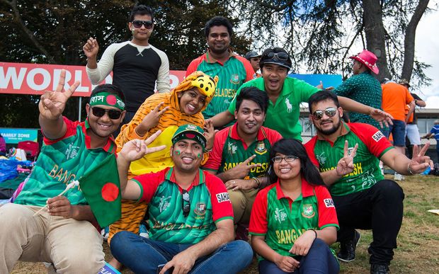 Bangladesh Cricket fans in Hamilton
