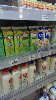 The dairy section at a supermarket in Seoul.