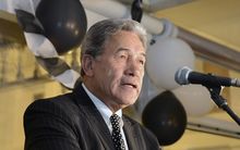 Winston Peters makes his victory speech at the Duke of Marlborough Hotel in Russell.
