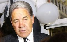 Winston Peters talking to media in Russell after sweeping to victory in Northland.