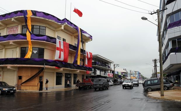 The Tongan capital of Nuku'alofa.  Vehicles ply the streets of the capital Nuku'alofa on March 28, 2012. 
