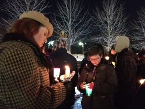 Candlelit vigil for Ms Alcorn
