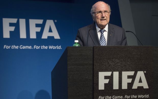 Sepp Blatter announcing his resignation on 2 June 2015 at the headquarters of the world's football governing body in Zurich.