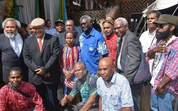 Solomons PM Manaseh Sogavare and leaders of the United Liberation Movement for West Papua (ULMWP)