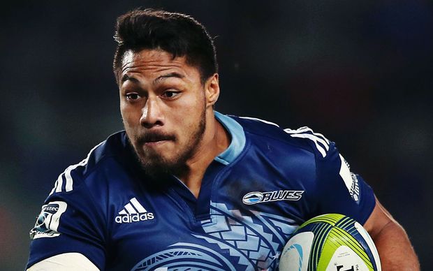George Moala playing for the Blues during the 2015 Super Rugby season.