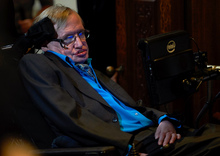 British scientist Stephen Hawking attends a news conference in London on 20 July. 