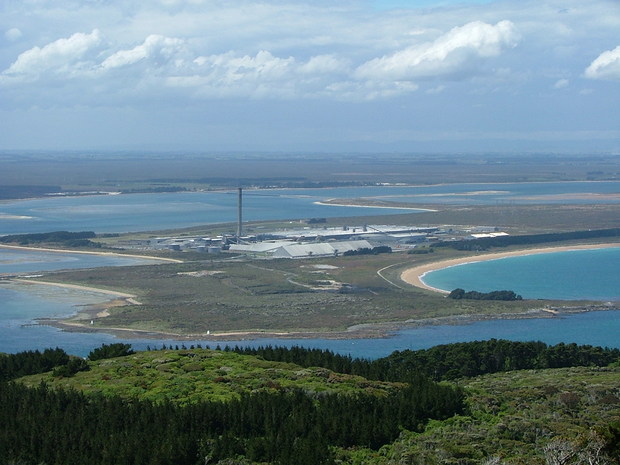 Tiwai Point aluminium smelter. 